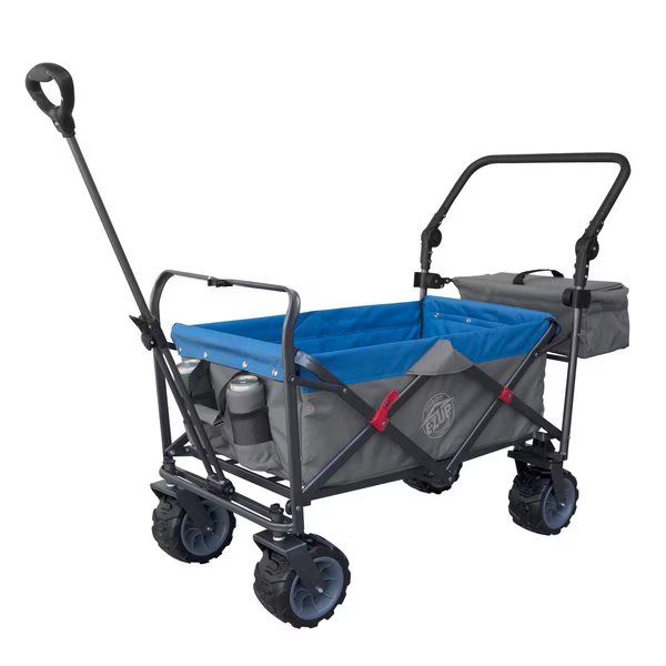 Gear Runner Wide Wheeled Wagon, Gray w/Blue Accent, E-Z Up, Mfr#: WGNGRBL